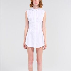 OW Collection White Collared Dress